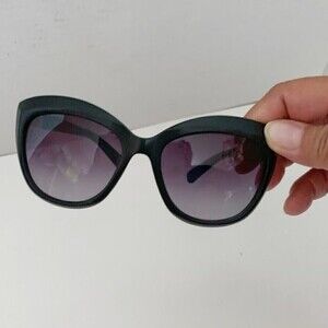 Nanette Lepore Wayfarer Cat Eye Women's Black Tinted Casual Sunglasses